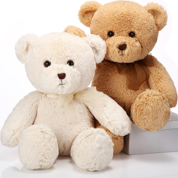 HyDren 2 Pack Bear Stuffed Animals 18 Inch Cuddly Stuffed Bear Plushies