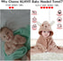 Baby Bath Towel with Hooded, 2 Pack Absorbent Soft Hooded Towel for Newborns, Unisex 31.5x31.5 in Bath Towel Set