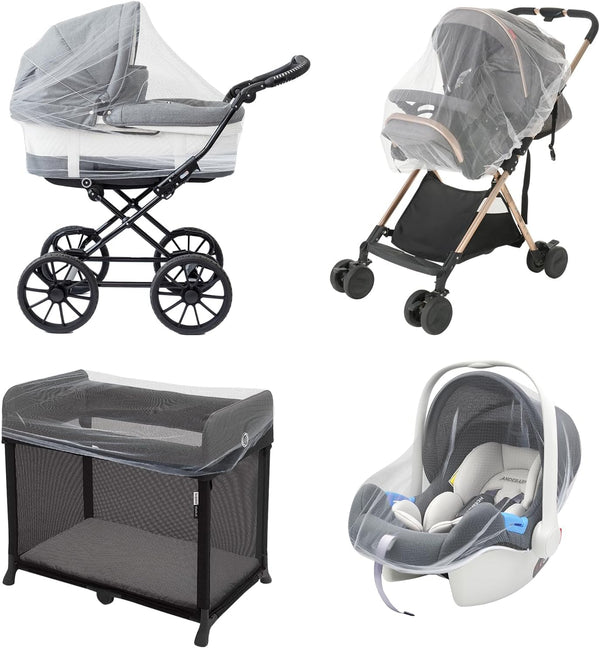 Baby Mosquito Net for Stroller, Perfect Bug Net for Strollers, Bassinets, Cradles, Playards, White Cover