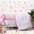 SmoothNovelty 5 Pcs Pink Bow Crib Bedding Set Include Print Crib Sheets