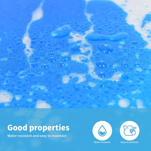 Art3d 1-Pack 11.8" 11.8" Fancy Floor Tile for Kids Room Liquid Encased Floor Tile, x Blue