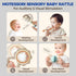 evoceler 0-6 (30 50 70 -10 0-18+ Softness Staged Baby Teething Toys with Rattles for Months Super Soft, Soft, Regular)