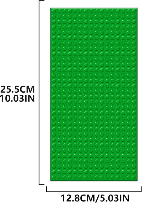 EKIND 4 PCS Classic 5" x 10" Building Baseplates, Compatible with Major Brands Toy Bricks, Encourage Logic & Creativity Through Play, Ideal STEM Activities for Children (4 Color)