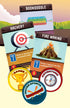Buffalo Games - Summer Camp - Competitive Family Game Night Deck Building Racing Game - Classic Activities for Ages 10
