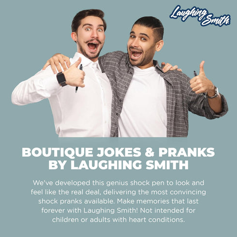 (2-Pack) Laughing Smith Shock Pen - The Ultimate Electric Pen Prank - Practical Joke Toy - Hilarious Shock Pen Prank