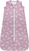 Owlivia Organic Cotton Baby Sleep Sack, 2-Way Zipper Wearable Blanket, Unisex (Feather Mauve, 3-12 Months)
