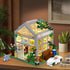 QLT White Flowers House Building Set, Compatible with Lego Flower Friends House, 639 Pcs Greenhouse Toy