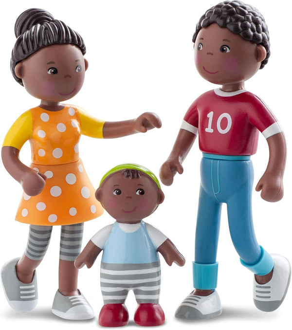 HABA Little Friends Family Time - Mom, Dad and Baby Dollhouse Toy
