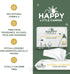 50 Count Happy Little Camper Natural Flushable Wipes - Hypoallergenic & Chlorine-Free Wet Wipes with Aloe Vera