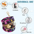 YETTASBIN Mardi Gras Portable Pacifier Holder Case with Metal Hook Buckle & Zipper for Diaper Bag and Stroller