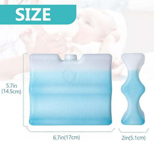 Pack Pack 9 Oz CURMIO Bottle Ice for Breastmilk Storage Bag, Reusable Ice for Breastfeeding Working Moms (Fits