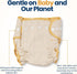 100% 6 Pack 14-23 lbs) Linteum Textile Fitted Cloth Diapers with Snap Closures Cotton, Adjustable Snaps, Removable
