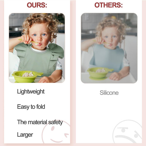 3 JaGely Pcs Baby Food Bib for Eating Waterproof Washable Toddler Bib Soft Feeding Apron with Food Catcher for Toddler