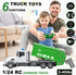 2.4Ghz Remote Control Garbage Truck Toys, 1/24 RC Garbage Truck with 6 Channel Remote Control, Birthday Gift for Boys