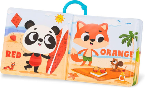 2 Pack 6 B. toys Bath Book Soft & Waterproof Books Learn Colors & Numbers Bath Toys for Babies, Toddlers Months Tub