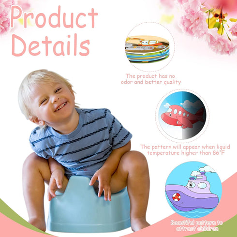 Zonon 10 Pcs Potty Training Stickers Traffic Toilet Target Sticker Reusable Potty Targets Color Changing Pee Target