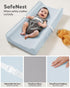 Navari Vegan Leather Waterproof Baby Changing Pad - Wipeable, Extra Thick & Portable & Non-Slip Diaper Mat for Dresser