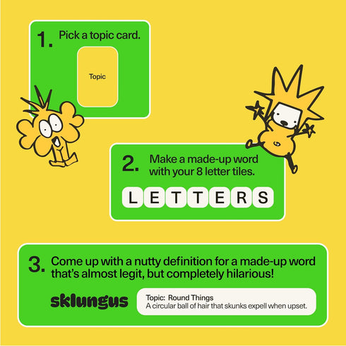 The Game of Made-Up Words - Viral Funny Party Word Board Game for Adults, Teens, and Kids 14+