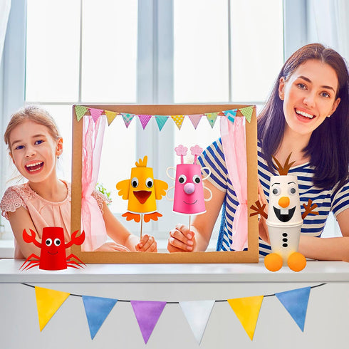 3-5 8 Arts and Crafts for Toddlers & Kids Ages Paper Cup Craft Kit, Animal Projects Fun Preschool Activity for Girls
