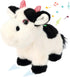 Cuteoy Walking Black Cow Stuffed Animal Speaking Moo Plush Cattle Electric Interactive