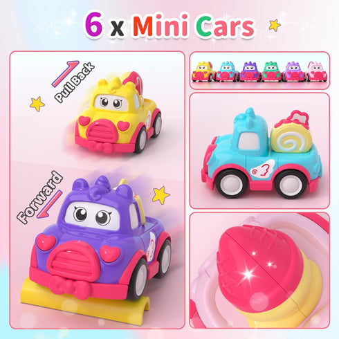 7 1 1 2 3 1-3, 1 2 3 newcrave in Carrier Truck Toys for Year Old Girl, Toddler Girl Toys Age Car Toys Truck with Light