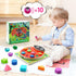 MOONTOY Toddler Wooden Counting Ladybug Montessori Toys, Birthday Gift Magnetic Fishing Game for Kids
