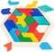 3 Otters Wooden Hexagon Puzzles, Brain Teaser Blocks for Kids, Montessori Educational Shape Pattern Block for All Ages