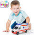Set Kiddie Play Ambulance Toy with Lights and Sound Friction Powered Emergency & Rescue Vehicle Doors That Open and a
