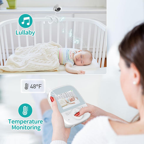 VIZOLINK 2.8" Baby Monitor with Camera and Audio, Video Baby Monitor with Secure Transmission No WiFi, Night Vision