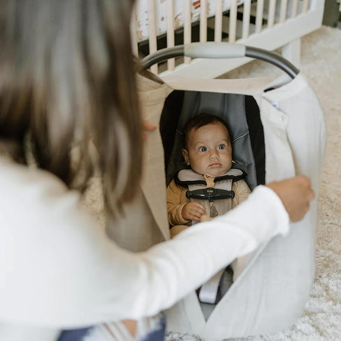 Little Unicorn Baby Car Seat Canopy | Soft & Breathable Muslin Fabric | Magnetic Closure Cover & Universal Fit |