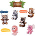 7" Set Pack 6 My OLi Plush Toys Stuffed Animals Bundle of Forest Animal Toys Lion/Elephant/Zebra/Giraffe/Tiger/Leopard