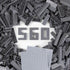 Cabeeskii 560 Pieces Dark Grey Classic Building Blocks Bulk with 2 Base