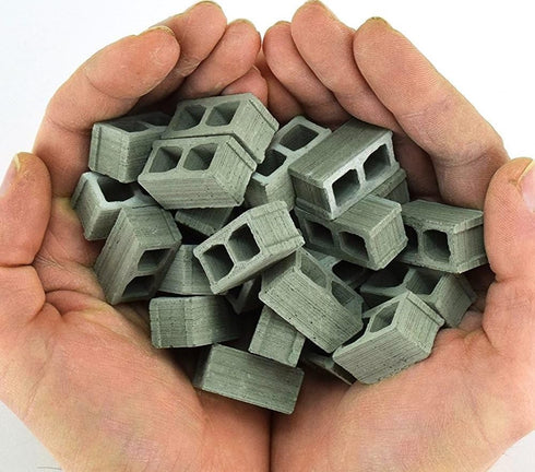 12 Pack, 1/12 Acacia Grove Mini Cinder Blocks, Scale