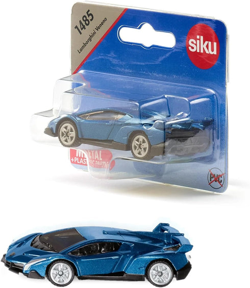 Siku 1485 Lamborghini Veneno Toy Car for Children, Dark Blue, Metal/Plastic, Rubber Tyres