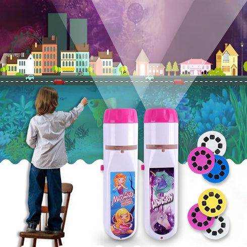 Georgie Porgy Children Projector Toys - Educational Science Set Wall Ceiling Tent Torch Flashlight for Kids