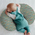Lake Fishing Baby Nursing Pillow Covers for Boy Girl Freshwater Fishes Nursery Feeding Pillowcase for Breastfeeding
