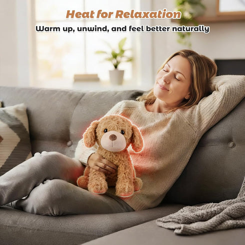 Coolable & Microwavable Dog Stuffed Animal, Weighted Stuffed Animals Plush for Kids, Women, Girls, Lavender Scent Dog