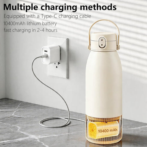 Kseyzhpa 95F -131F,17 OZ Portable Bottle Warmer for Travel, Fast Heating Milk Warmer On The Go,Temp Control Water