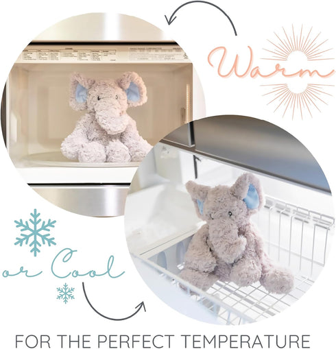 Cozy Dolphin - Microwavable & Weighted Plush Stuffed Animal - Heated Plushie for Warmth - Cute, Soft, Toy for Adults