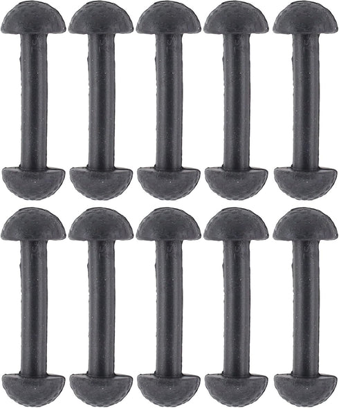 ApplianPar Replacement Leg Band Connectors for Vintage Figures Toys, Black Rubber Pack of 10