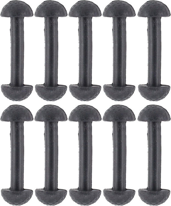ApplianPar Replacement Leg Band Connectors for Vintage Figures Toys, Black Rubber Pack of 10