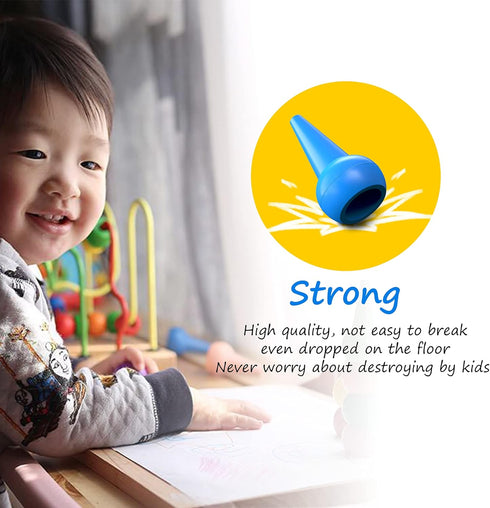 Gibot 12 Colors Palm Grip Crayons for Toddlers, Safe Stackable Toys for Kids, Boys and Girls