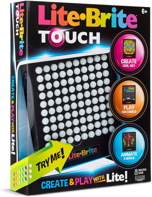 Lite-Brite Touch - Light Up Portable STEM Sensory Learning Toy, Creative Art Toy for Ages 6+, Unisex