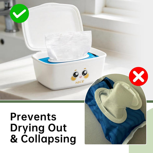 Runhike Wipes Dispenser Compatible with Cottonelle Flushable Wipes, Refillable Wet Wipes Container, Small Plastic