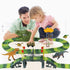 Dinosaur World Race Track Toys - 216pcs Flexible Track Playset with 1 Dinosaur Car, 1 Race Car, 6 Dino Toys