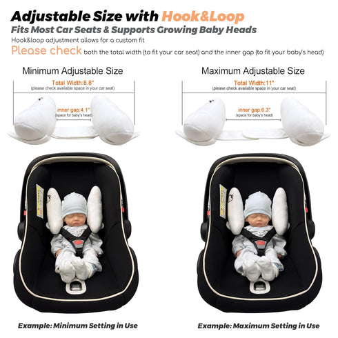 Adjustable Infants and Baby Neck Head Support,U-Shape Children Travel Pillow Cushion for Car Seat,Offers Protection