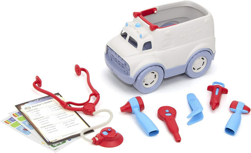 10 Communication Green Toys Ambulance & Doctor's Kit Red/Blue FFP Piece Pretend Play,Motor Skills,Language & Kids Role