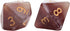 Gate Keeper Games and Dice: Aether Dice - Latte Dice 7pc RPG Set, Brown & Cream Swirled with Holographic Glitter