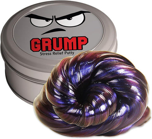 Grump Stress Relief Putty - Funny Gifts for Friends, Kids & Coworkers, Purple Therapy Putty