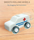 3+ 5 Pack Set Silicone Toy Cars for Kids Ages Soft, Safe Non-Toxic Silicone Cars with Smooth Rolling Wheels, Quiet